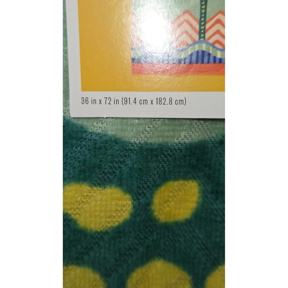 Room Essentials‎ Green Palm Tree Extra Long Cotton Beach Towel 36x72 New